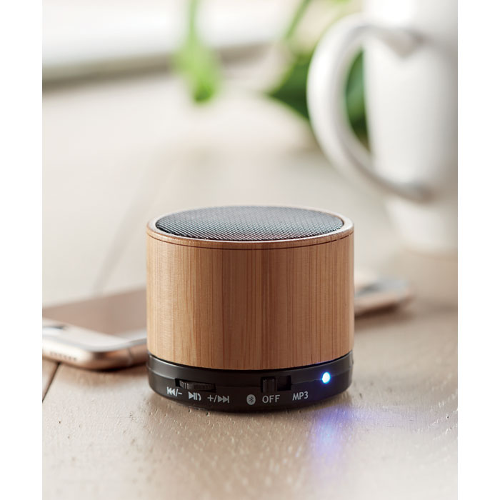Round bamboo speaker - Image 4